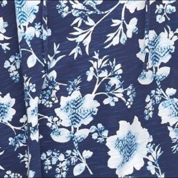 Sonoma | Printed Lace-Up Tank, Blue - Picture 3 of 5